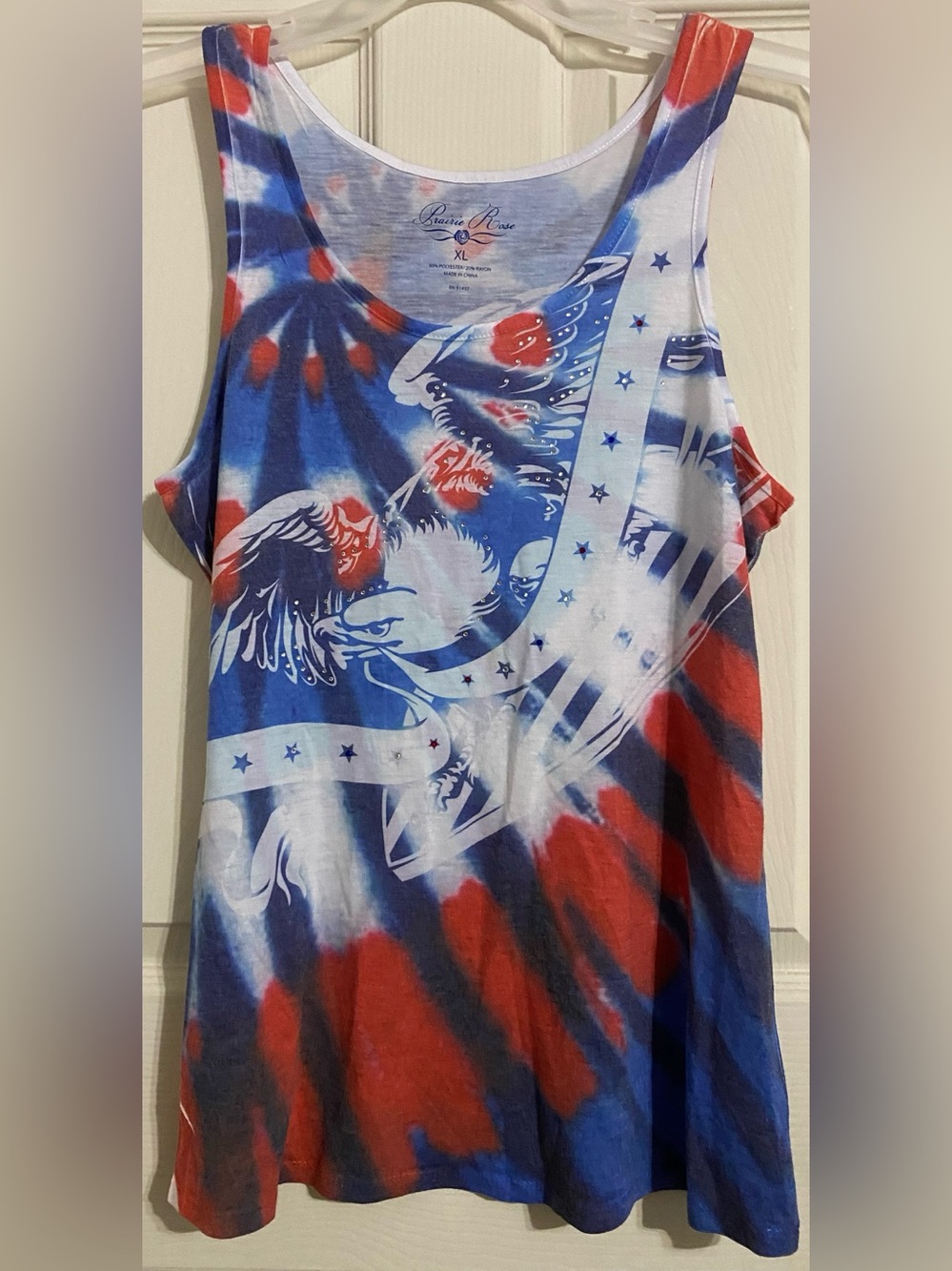 Prairie Rose Patriotic Tank Top
Size: XL